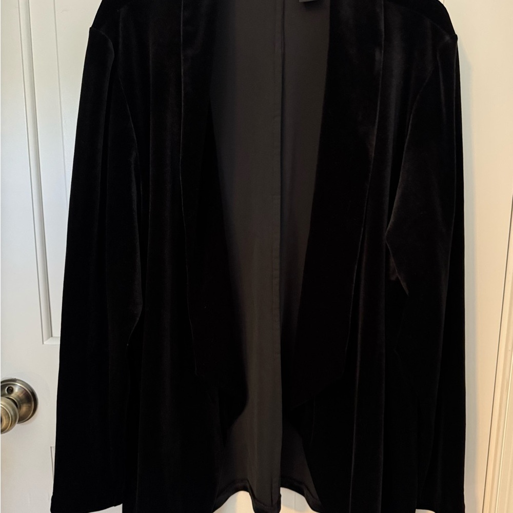 Tahari Black Velvet Women's Blazer Jacket Sz 3X